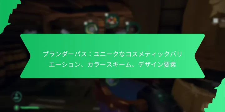 プランダーパス：ユニークなコスメティックバリエーション、カラースキーム、デザイン要素
