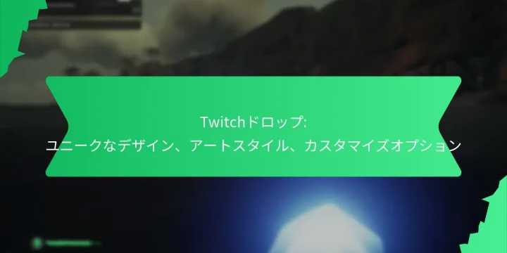Twitchドロップ: ユニークなデザイン、アートスタイル、カスタマイズオプション